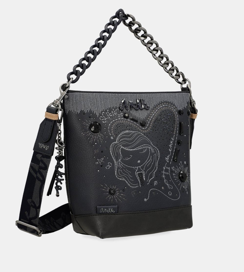Torby Przez Ramię Anekke Studio Navy Blue Medium Crossbody Bag Damskie | 145YCNAVB