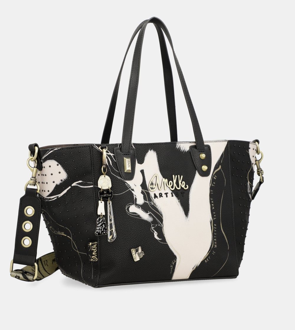 Torebka Anekke Large Black Shopper Nature Shodo Damskie | 324ZPCDVA