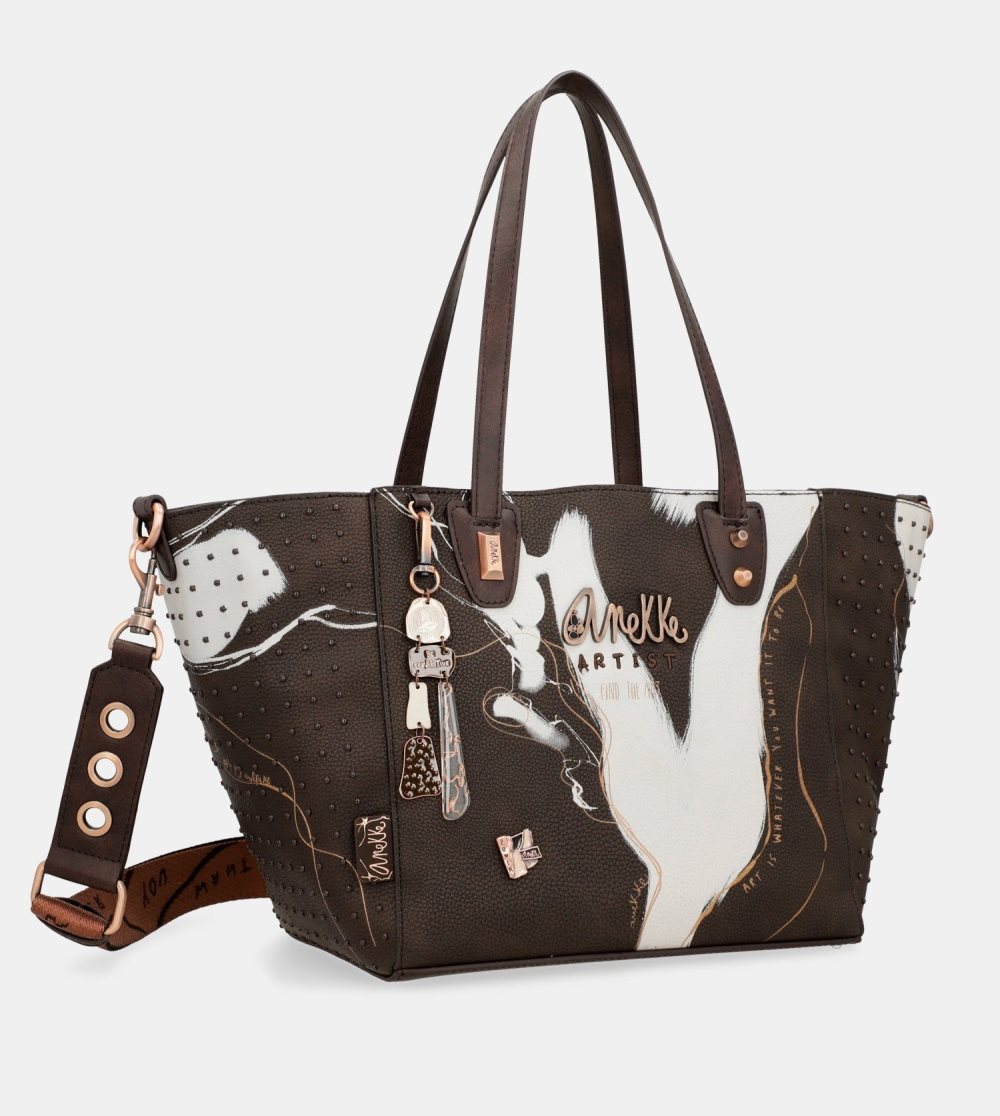 Torebka Anekke Large Brown Shopper Nature Shodo Damskie | 490RBLWIV