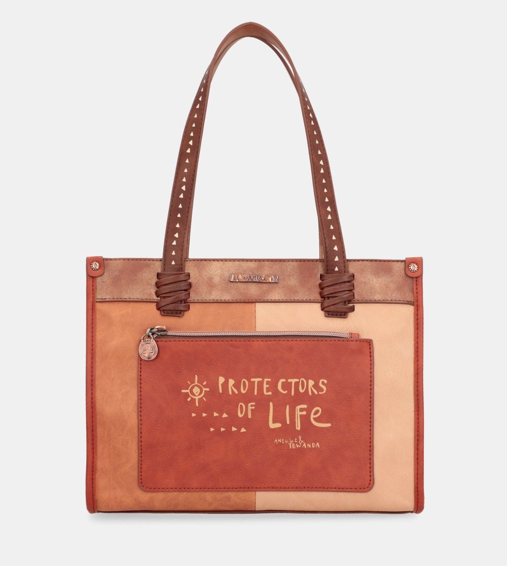 Torebka Anekke Menire Printed Tote Bag With Shoulder Strap Damskie | 913LAPHRQ