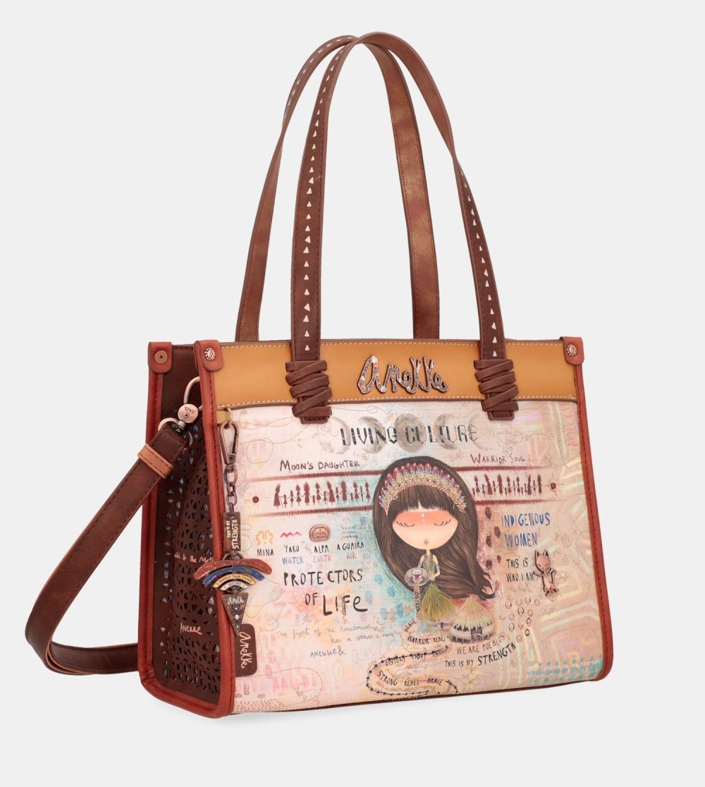 Torebka Anekke Menire Printed Tote Bag With Shoulder Strap Damskie | 913LAPHRQ