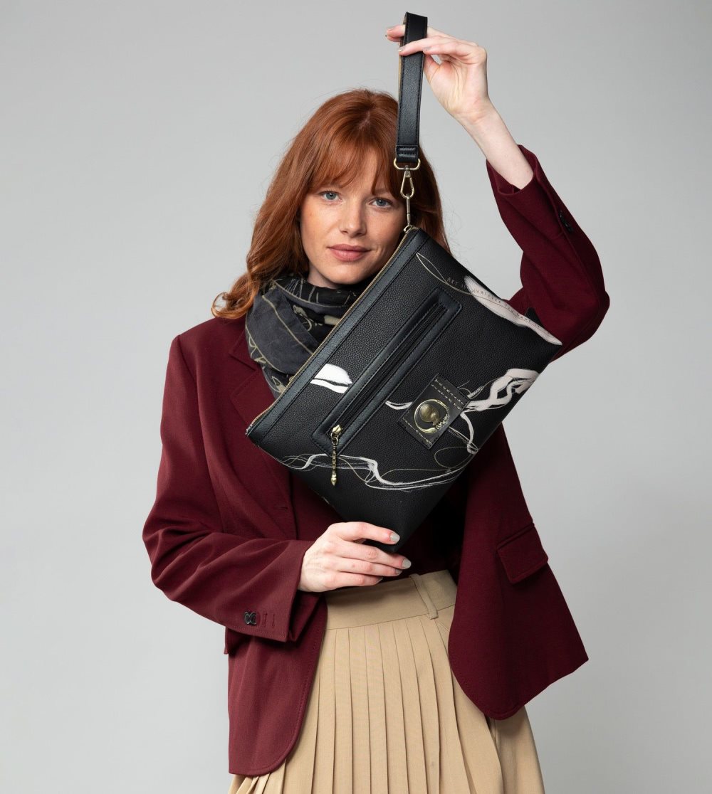Torebka Anekke Nature Shodo Black Clutch Bag Damskie | 148YQRSCA