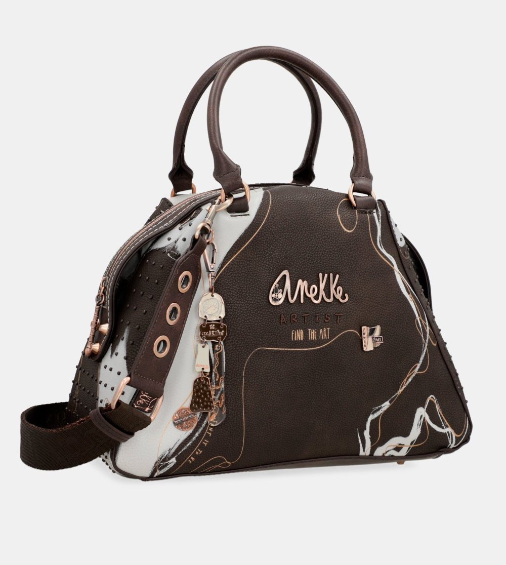 Torebka Anekke Nature Shodo Brown 2-handle Shoulder Bag Damskie | 086SWOBGK
