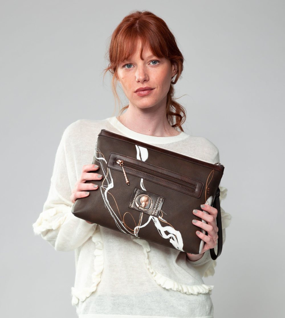 Torebka Anekke Nature Shodo Brown Clutch Bag Damskie | 502FARTCX