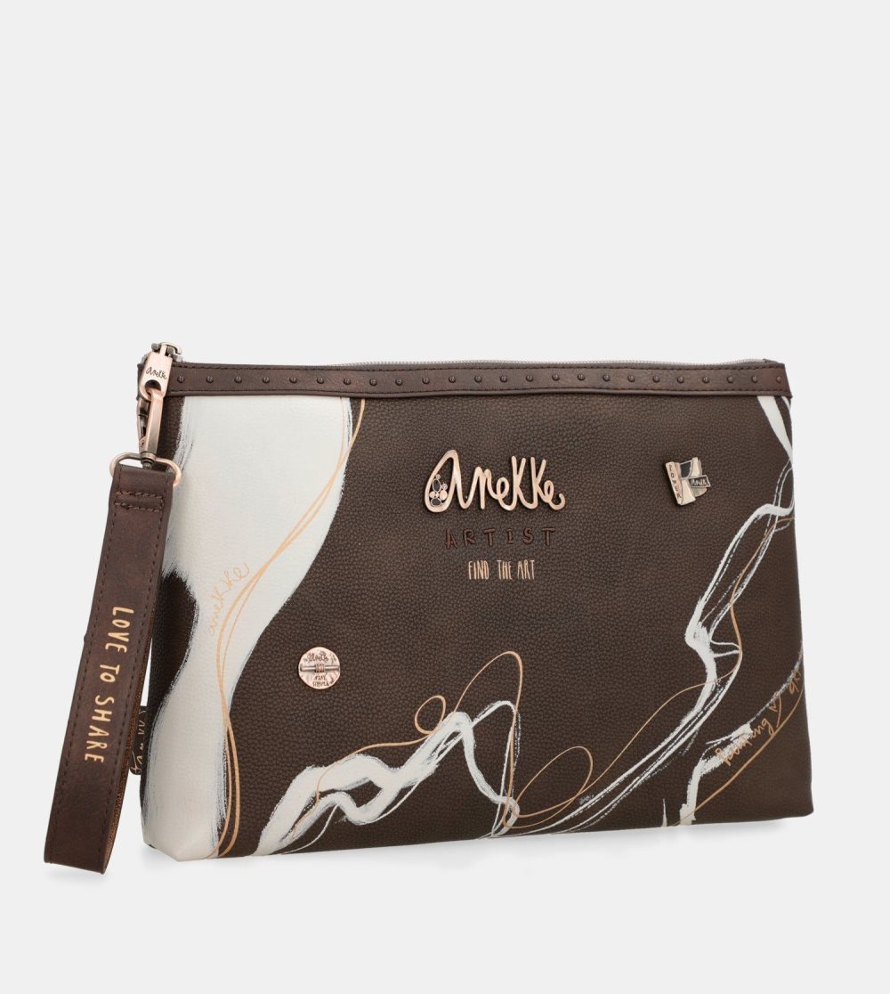 Torebka Anekke Nature Shodo Brown Clutch Bag Damskie | 502FARTCX