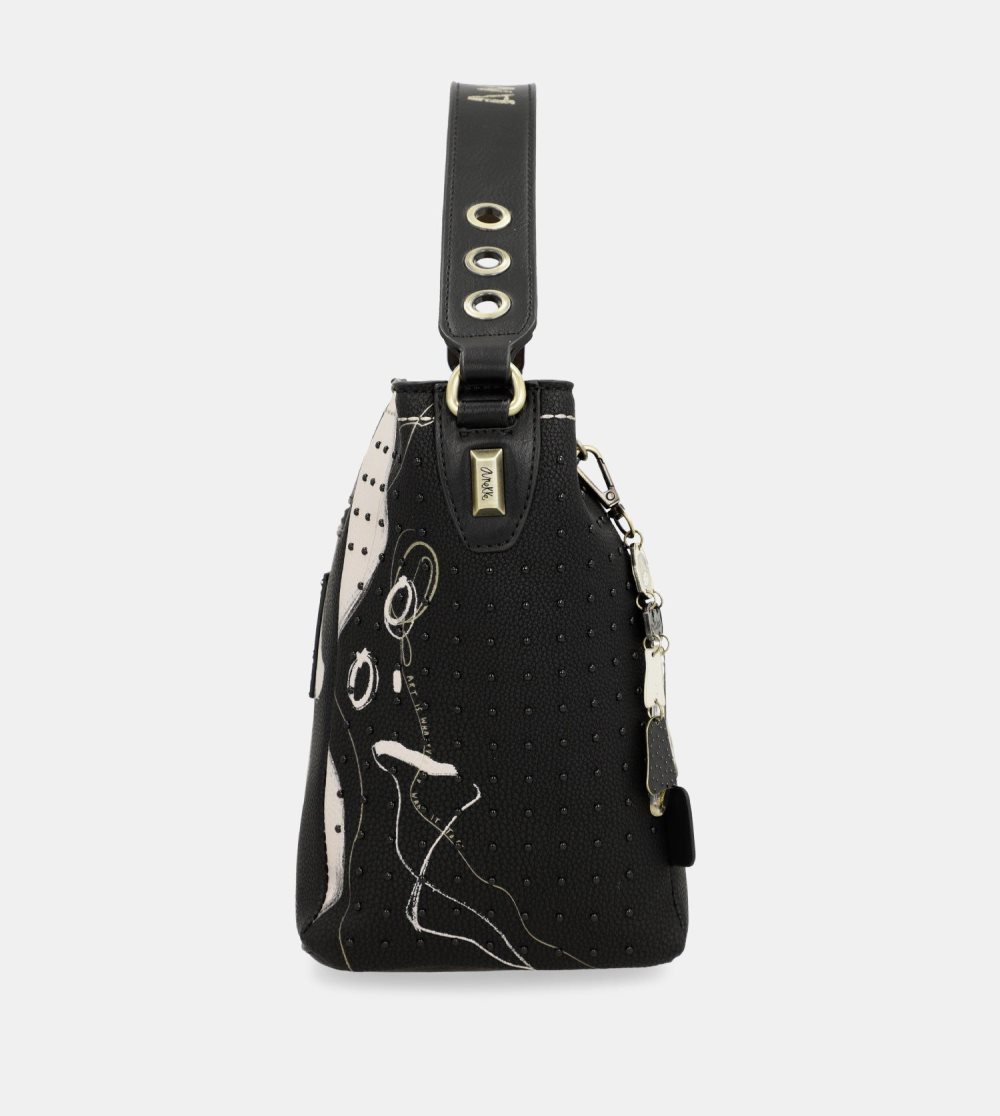 Torebka Anekke Nature Shodo Medium Black Handbag Damskie | 026ASTREH