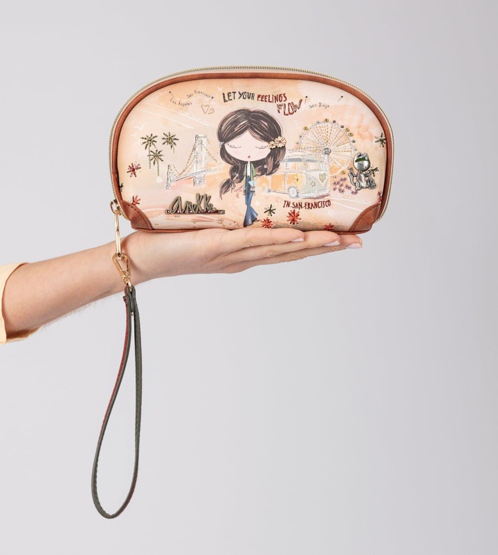 Torebka Anekke Peace & Love Camel Rfid Holdall Bag Damskie | 578TBPUWM