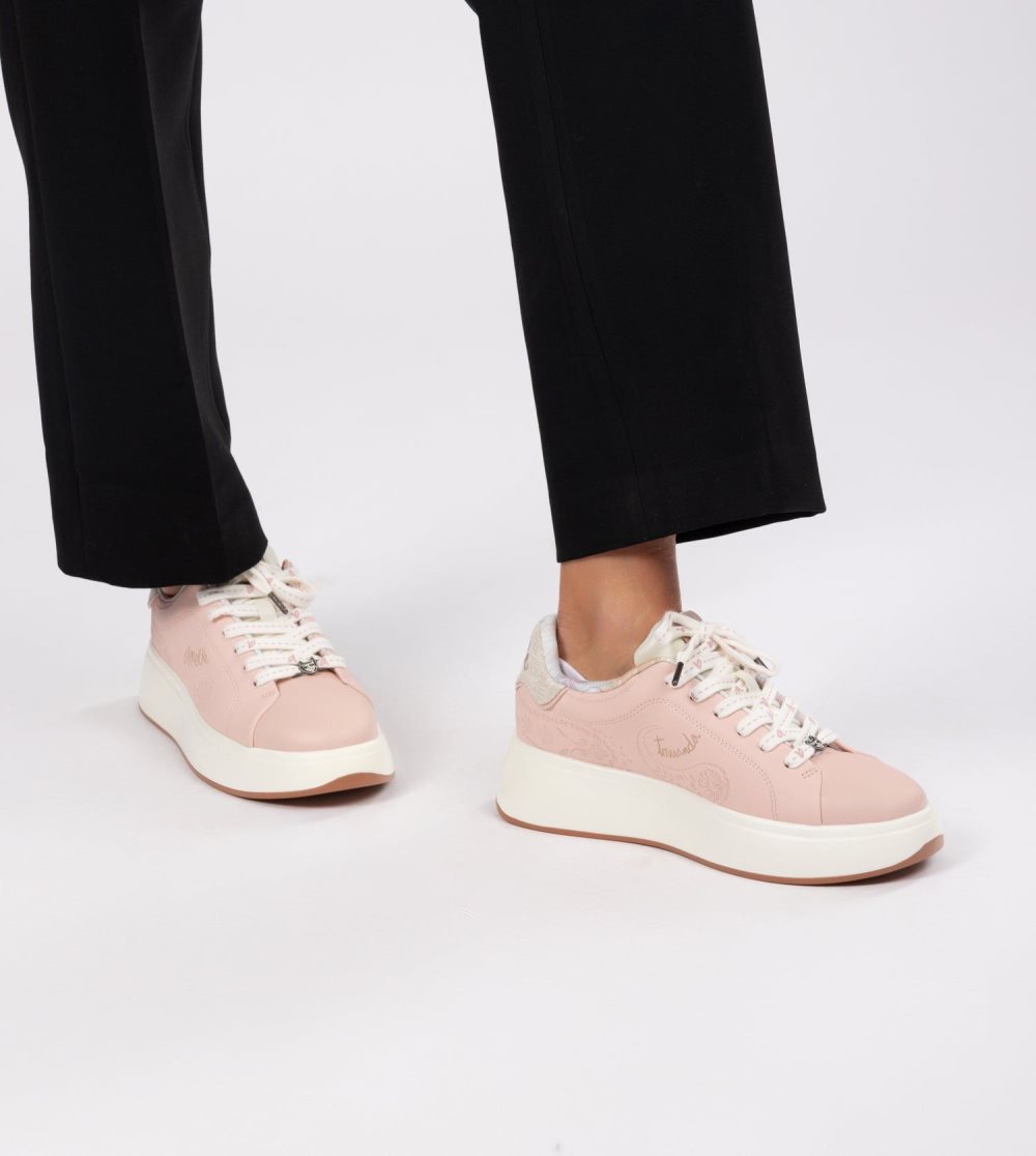 Trampki Anekke Peace & Love Pink Sneakers Damskie | 951RKYUZP