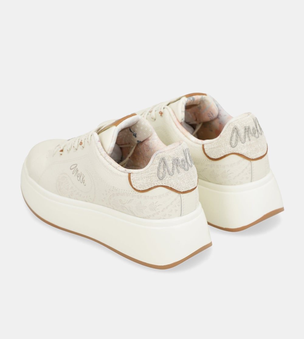 Trampki Anekke Peace & Love White Sneakers Damskie | 780ZGBCRP